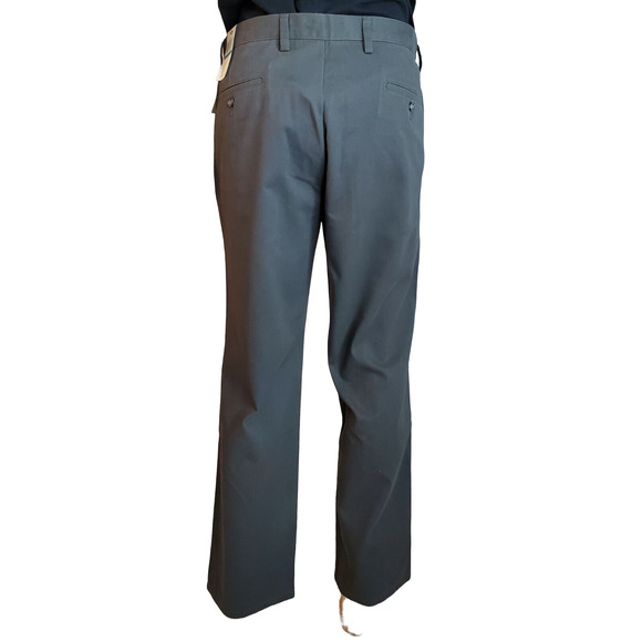 NEW DOCKERS MENS THE CLEAN KHAKI SLIM FIT GREY PANTS 36x29.5" See measurements - Picture 4 of 9